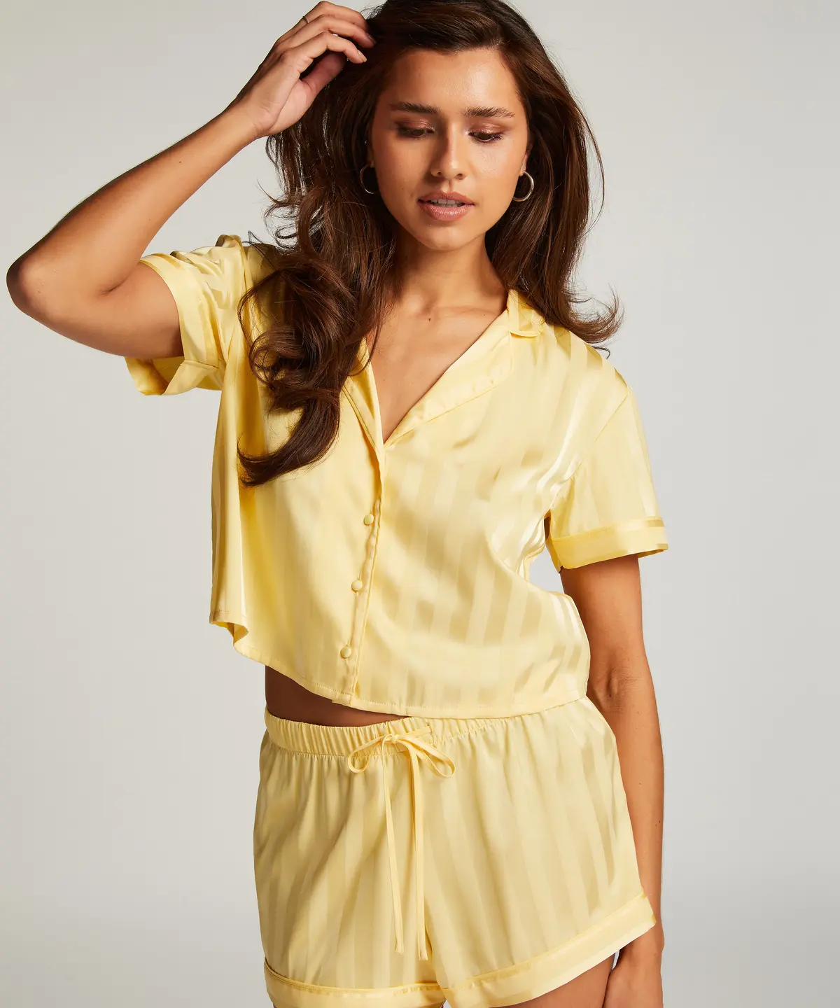 Pyjamasett Satin - Gul