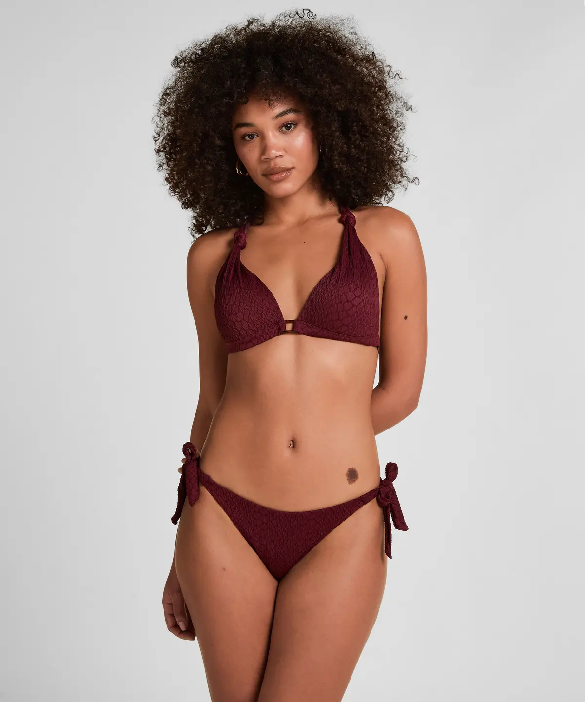 High Waisted Shaping Bikinibukse Aruba - Lilla