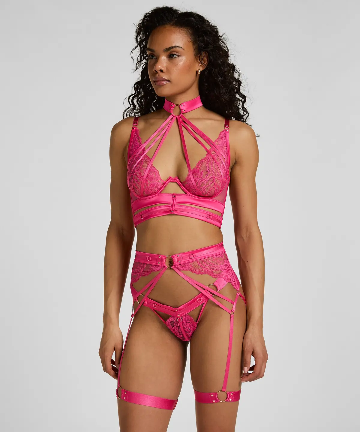 Emmeline suspendersbelte - Rosa