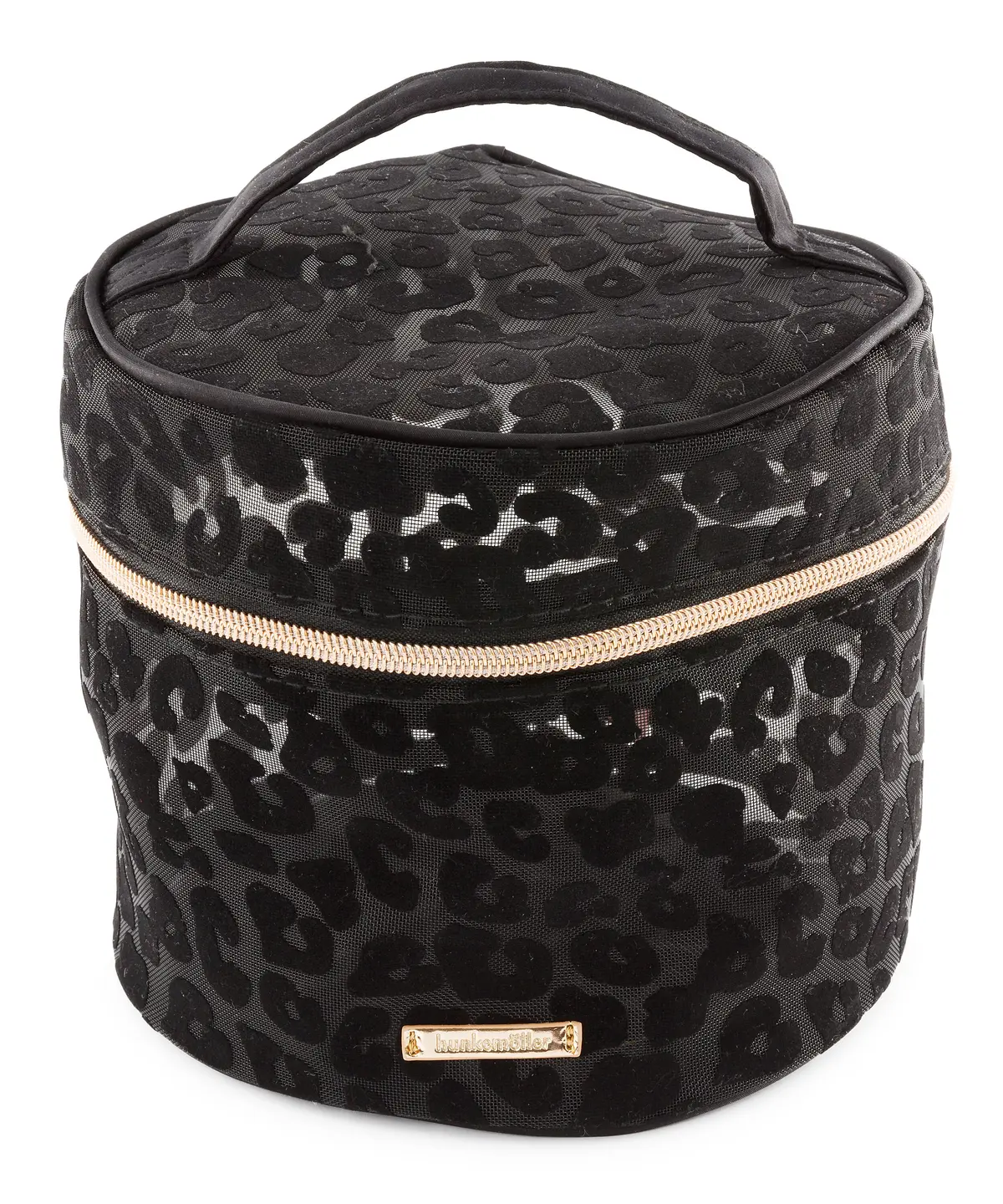 Leopard stor makeupveske - Svart
