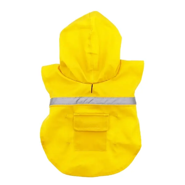 Gult regndekken m/lomme og refleks (rygg: 78 cm)