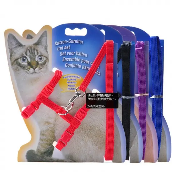 Kattesele med lenke, flere farger