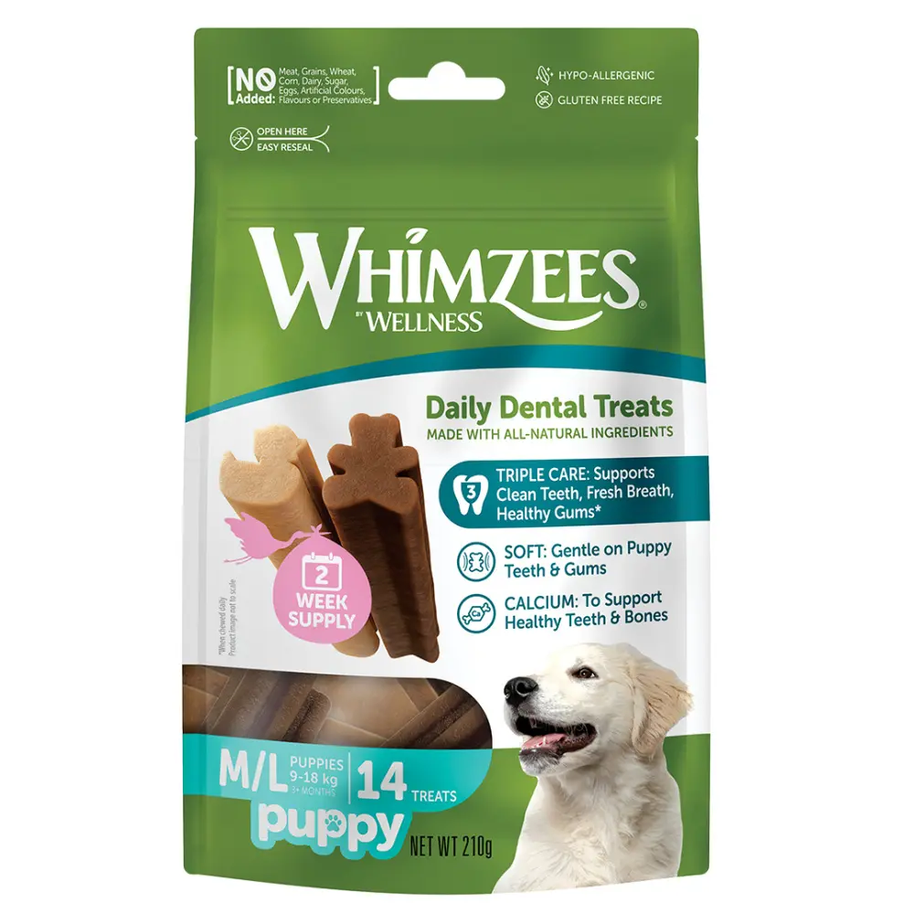 Whimzees Puppy Medium / Large, 14 stk