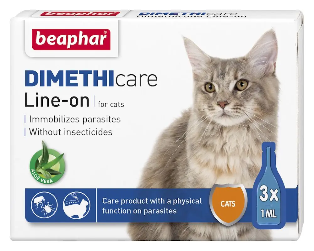 Dimethicare Line-On flått- og innsektsmiddel til Katt