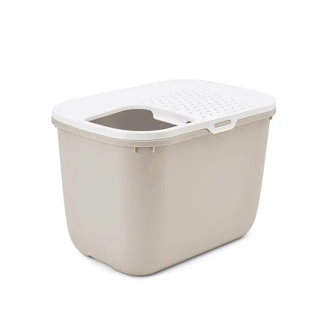 Kattedo med toppinngang - beige