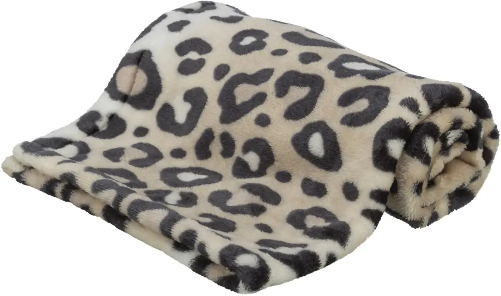 Mykt hundeteppe med leopardmønster 70x50cm