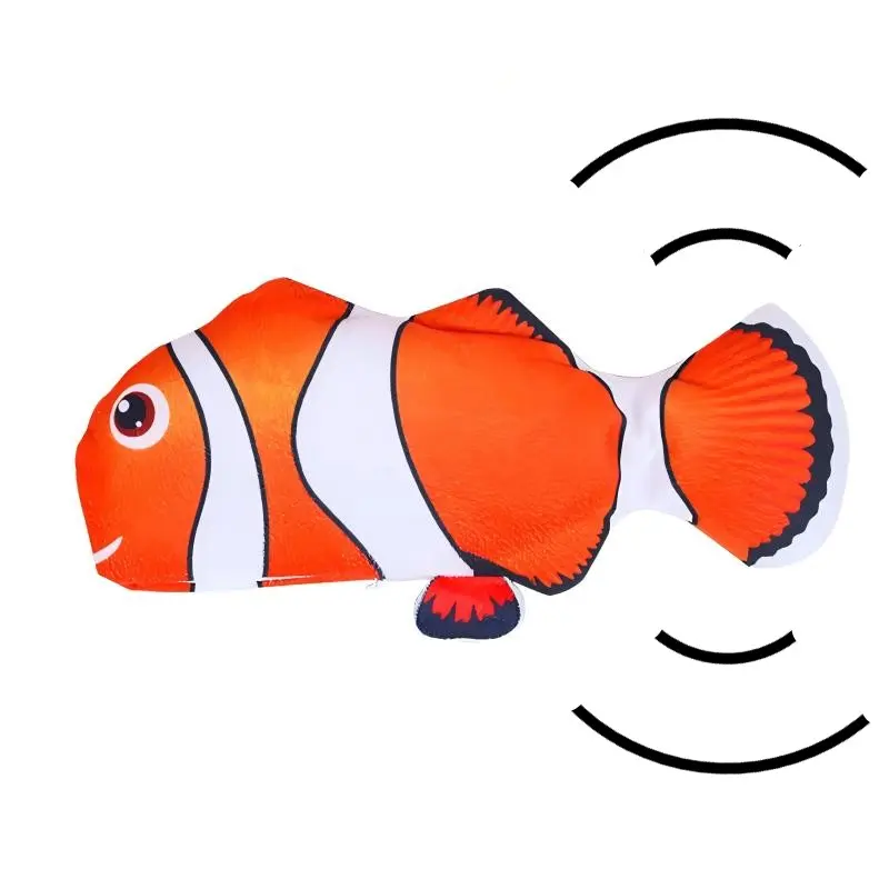 Oransj Nemo Sprellende fisk katteleke