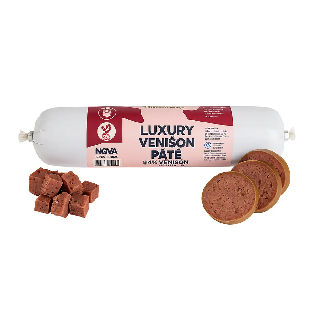 Premium Hjortepaté Hundepølse – Vill smak, ren næring 400g