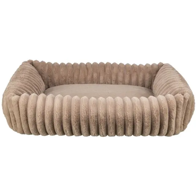 Lys brun plysj hundeseng