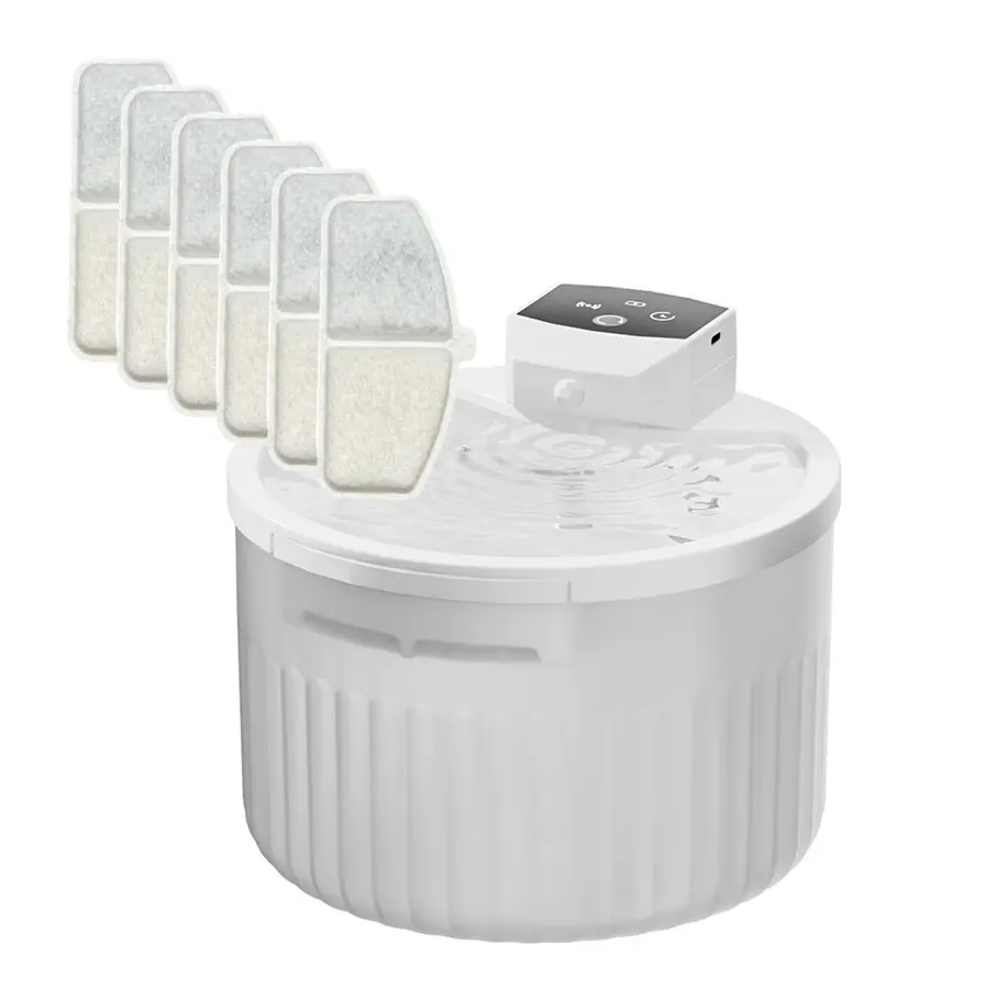 6pk Filter til Hvit vannfontene til katt, UV lys of sirkulasjon