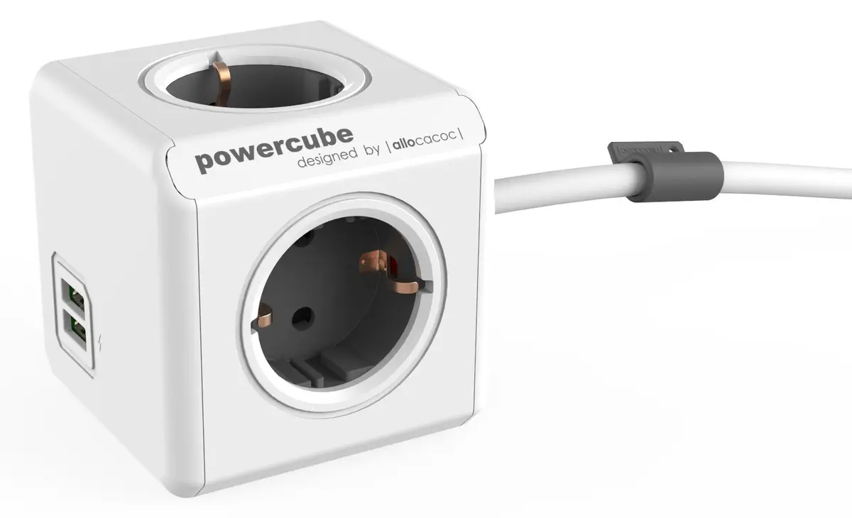 Allocacoc Powercube Extended 3m 2xUSB