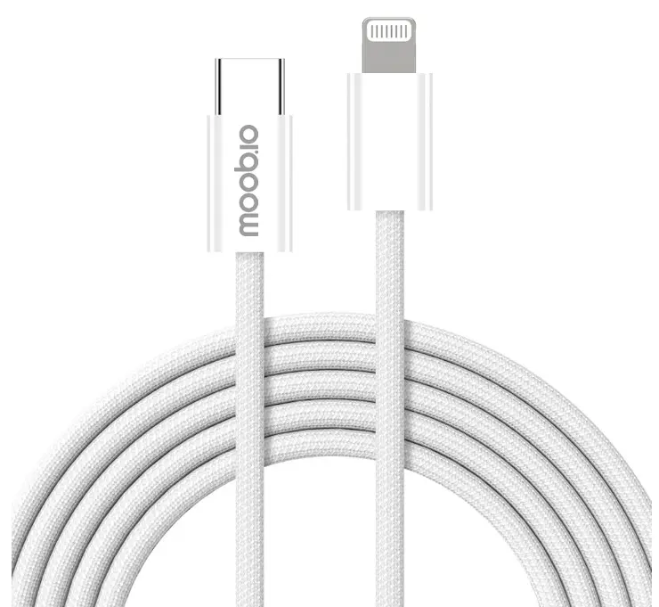 Moobio Ladekabel USB-C til Lightning Flettet