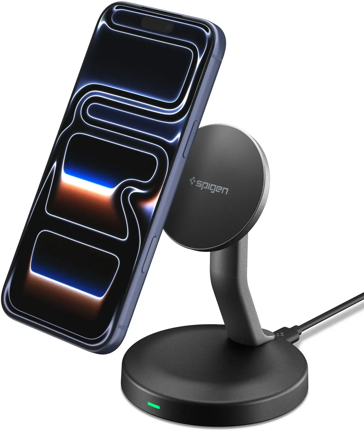Spigen Essential MagSafe 2-in-1+C Wireless Charger EF302MOQ - black