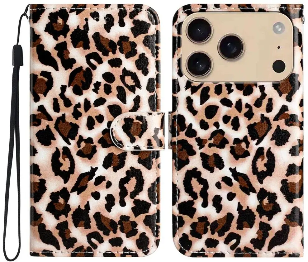 Trolsk Lommebokdeksel - Leopardmønster (iPhone 17 Pro/18 Pro)
