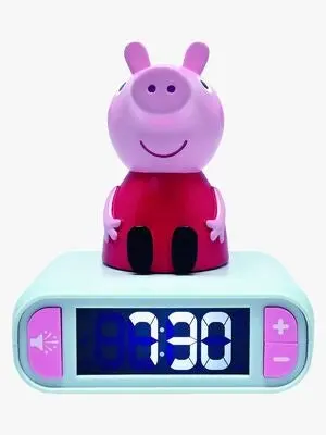 Peppa Gris Digital Vekkeklokke med Nattlampe