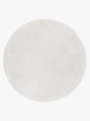 KM Carpets Cozy Rundt Gulvteppe 160, White