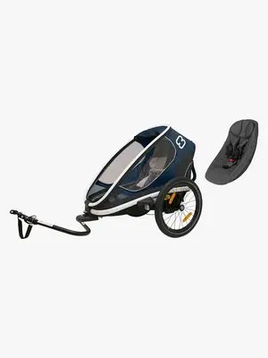 Hamax Outback One Reclining Sykkelvogn 2019 inkl. Babysete, Navy/White