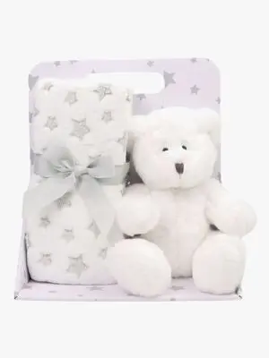 CarloBaby Teppe Bamse, Hvit