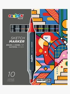 Carioca PLUS Illustrasjonstusjer 10-Pakk