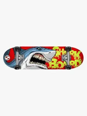 Stamp Shark Skids Skateboard