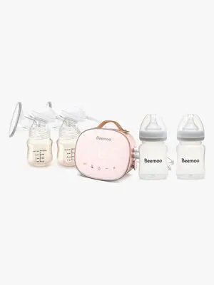 Beemoo CARE Duo Elektrisk Dobbelbrystpumpe inkl. Brystmelkflaske180 ml 2-pack
