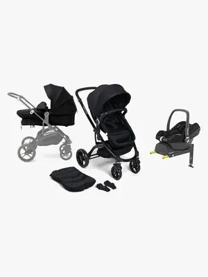 Beemoo Move 2-in-1 Kombivogn inkl. Maxi-Cosi CabrioFix i-Size Babybilstol & Base, Black