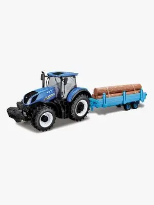 BB Junior Farmland New Holland Traktor T7.315 med Tømmertilhenger 1:32