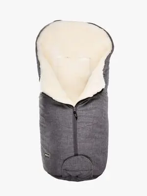 Bozz Lammeskinnspose Klipt, Grey Melange/White