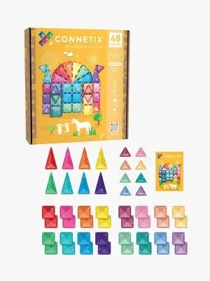 Connetix Magnetiske Byggeklosser Glitter Slott 48 Deler