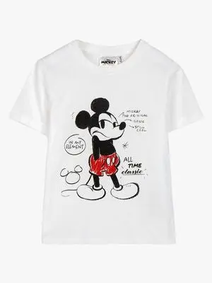 Disney Mikke Mus T-skjorte, Hvit