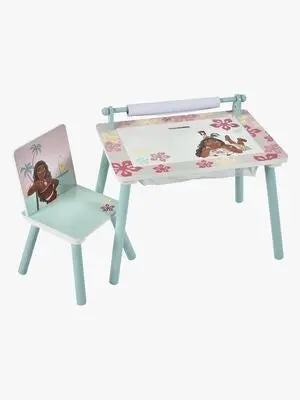 Disney Vaiana Skrivebord med Stol, Blå