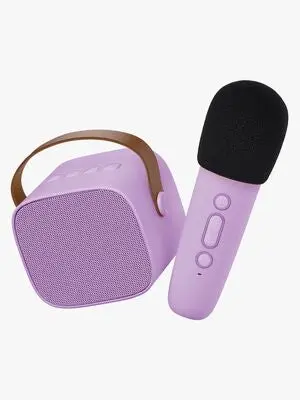 Lalarma Bluetooth-høyttaler med Trådløs Mikrofon, Lilla