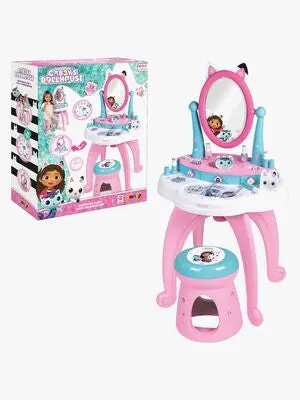 Smoby Gabby's Dollhouse 2-i-1 Sminkebord med Krakk
