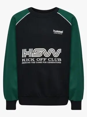 Hummel Oversized Crew Genser, Dark Green