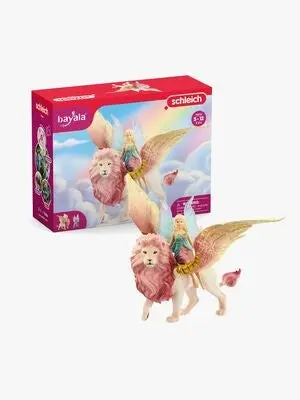 Schleich 70714 Fairy in Flight on Winged Lion Figursett