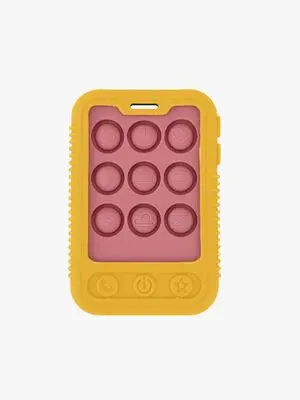 Nuby Phone Popper Biteleke, Gul/Rosa