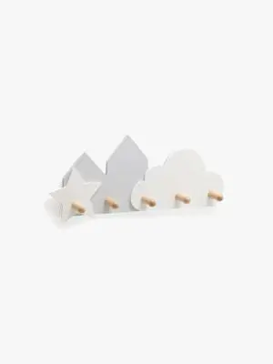 Cloudberry Castle Clouds & Stars Krokbrett, Gray