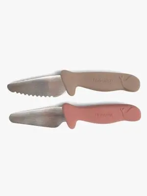 FILIBABBA Knivsett for Barn 2-Pakk, Warm Grey/Rose