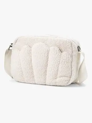 Elodie Cross Body Stelleveske, White Bouclé