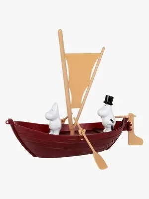 Mummitrollet Mummipappas Seilbåt med 2 Figurer