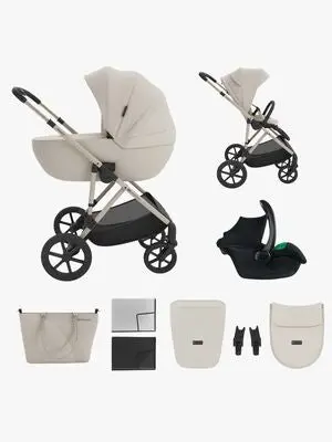 Kinderkraft Prime 3 3-i-1 Duovogn, Sand Dune