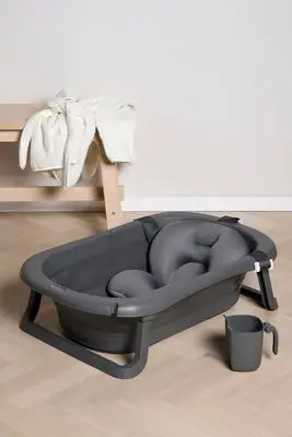 Beemoo CARE Assist Badebalje inkl. Badestøtte & Skyllekanne, Deep Grey