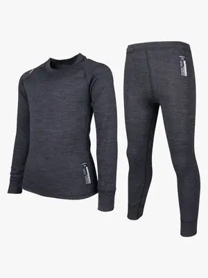 Lindberg Merino Superundertøy JR Merinomix, Black Melange