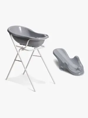 Beemoo CARE Badebalje med Badestøtte og Stativ, Grå
