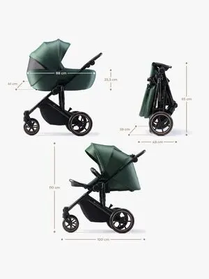 Kinderkraft Prime 2 2-in-1 Duovogn, Dark Green