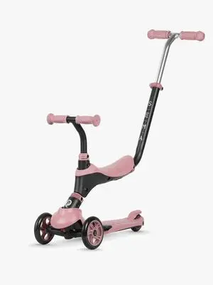 QPlay Sema 5-in-1 3-hjuls Sparkesykkel, Rosa