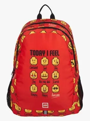 LEGO® Minifigures™ TODAY I FEEL Ryggsekk 25L, Rød