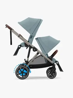 Cybex e-Gazelle S Søskenvogn, Stormy Blue/Taupe