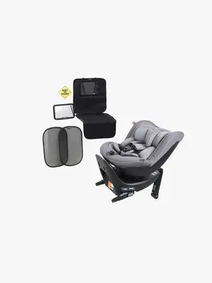 Beemoo Reverse i-Size Bakovervendt Bilstol Inkl. Tilbehørspakke, Mineral Grey