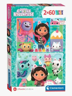 Clementoni Gabby's Dollhouse Puslespill 2x60 Brikker